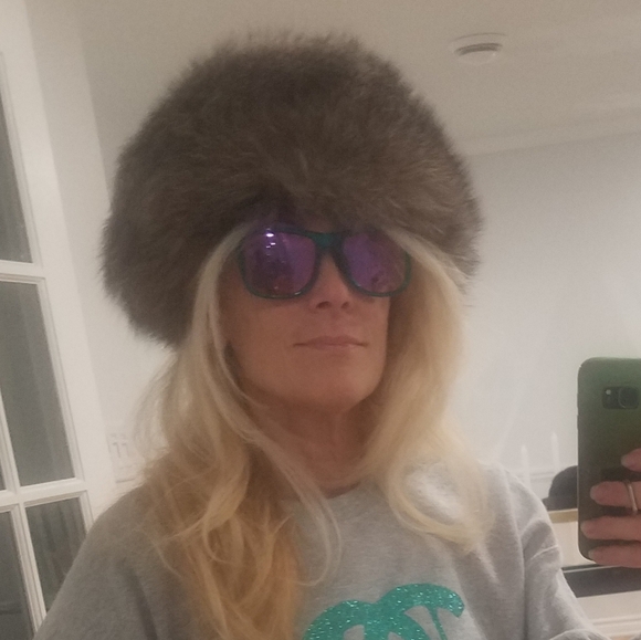 Genuine Mink & Fox Trim Fur Hat - Picture 12 of 13